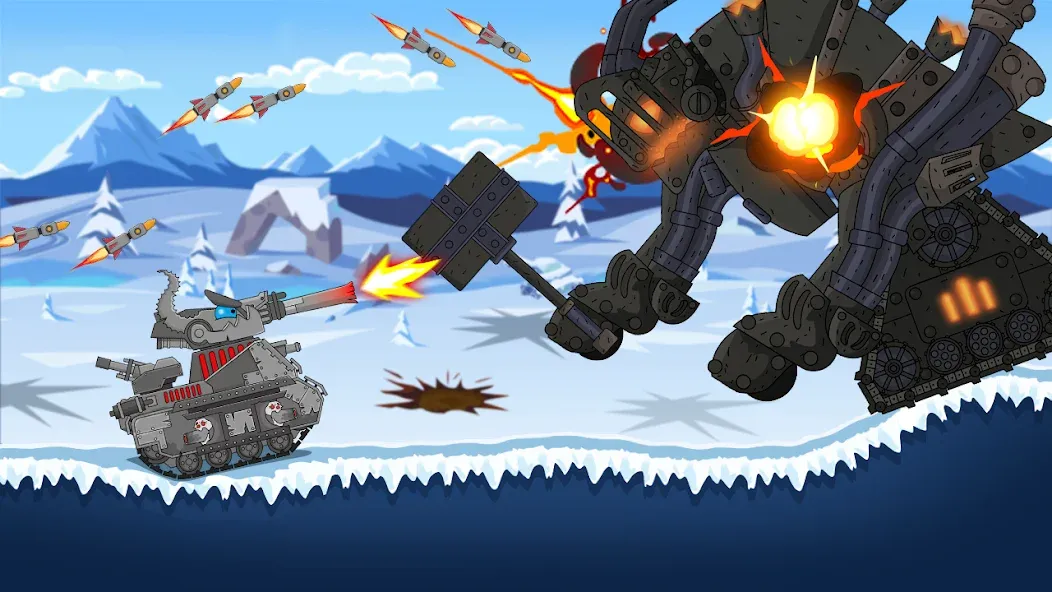 Скачать взломанную Tank Combat: War Battle — Много денег и золота — скриншот 5