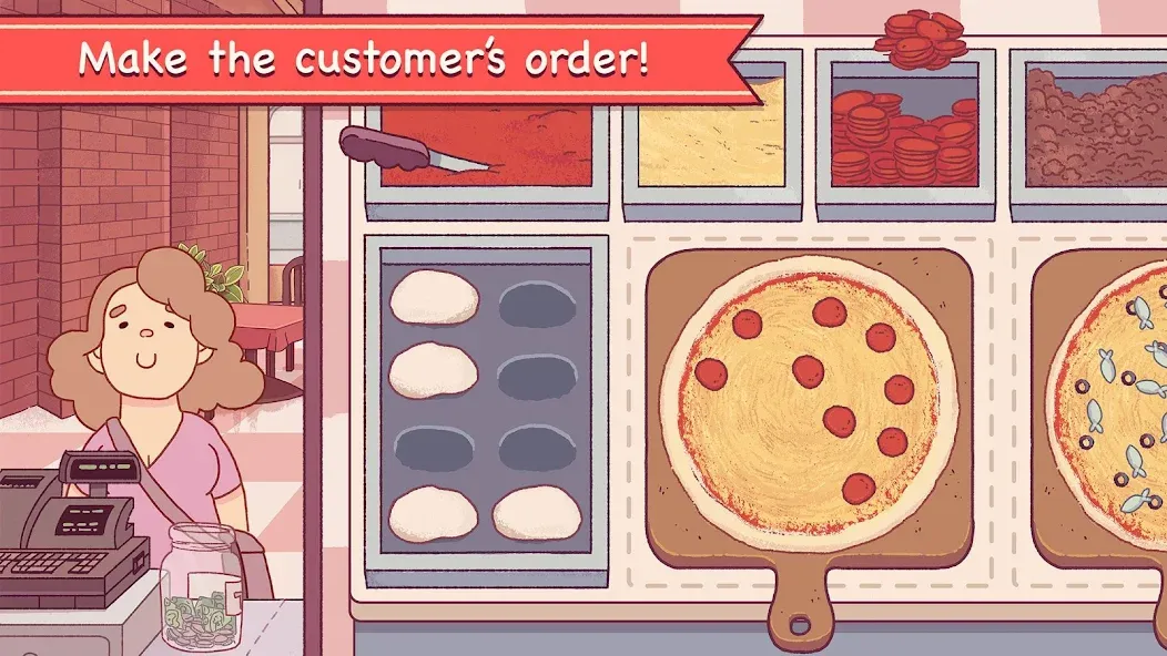 Взлом Good Pizza, Great Pizza — Много денег и алмазов — скриншот 2