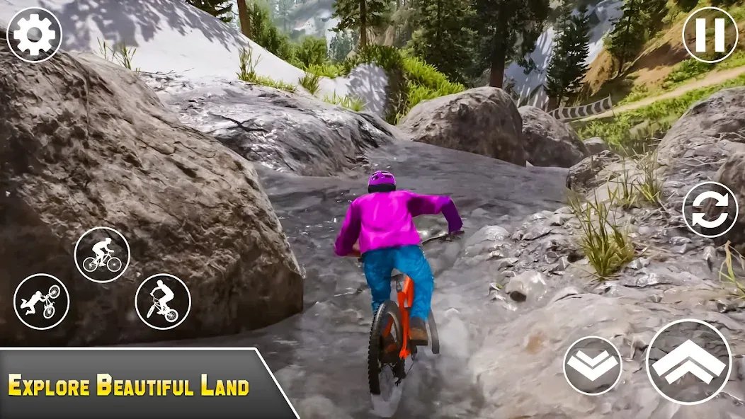Скачать BMX Bicycle Games Offroad Bike MOD APK — Много денег — скриншот 1