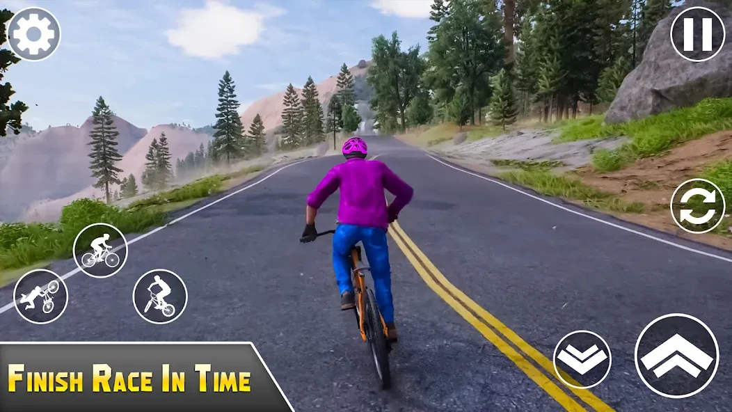 Скачать BMX Bicycle Games Offroad Bike MOD APK — Много денег — скриншот 3