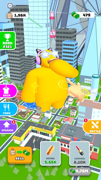 Взлом Eating Hero: Clicker Food Game — Много денег — скриншот 3
