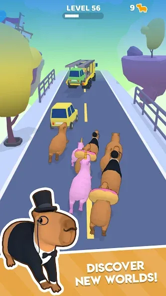 Capybara Rush MOD — Много денег и без рекламы на Андроид — скриншот 4