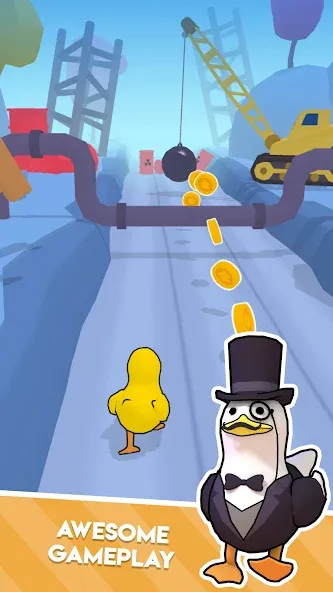 Скачать взлом Duck On The Run на Андроид — Много денег и кристаллов — скриншот 2 Скачать взлом Duck On The Run на Андроид — Много денег и кристаллов — скриншот 2