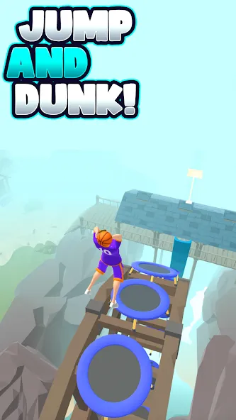 Взломанная Hoop World: Flip Dunk Game 3D на Андроид — Много денег — скриншот 1