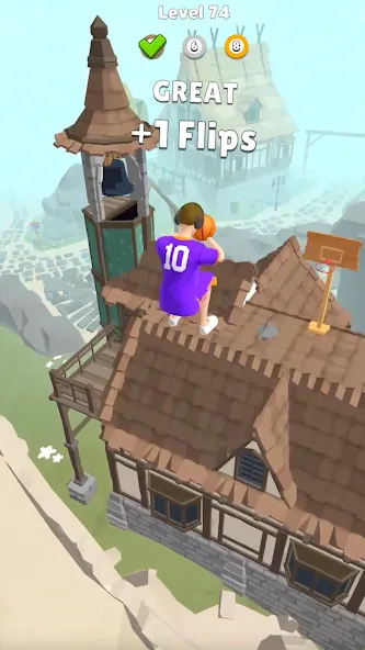 Взломанная Hoop World: Flip Dunk Game 3D на Андроид — Много денег — скриншот 4