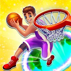 Взломанная Hoop World: Flip Dunk Game 3D на Андроид — Много денег