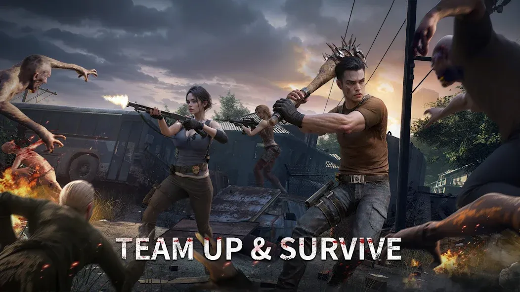 Скачать Aftermath Survival: Zombie War (Мод: Много денег и бессмертие) на Андроид — скриншот 4