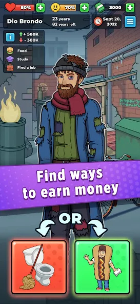 Скачать Hobo Life: Business Simulator с модом — Много денег — скриншот 3
