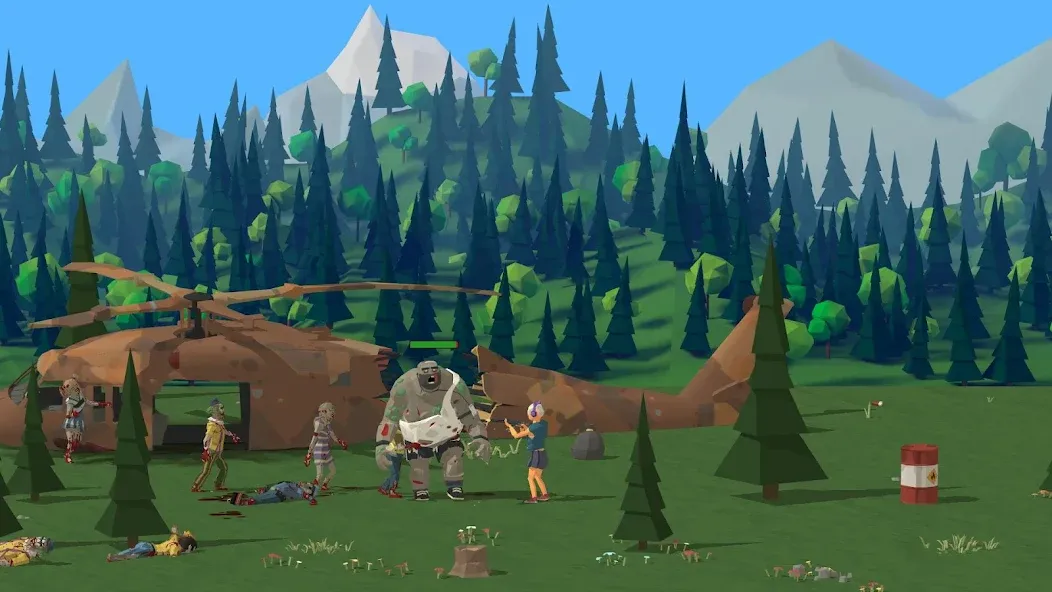 Скачать Zombie Forest 3: Underground MOD APK — Много денег и патронов — скриншот 3