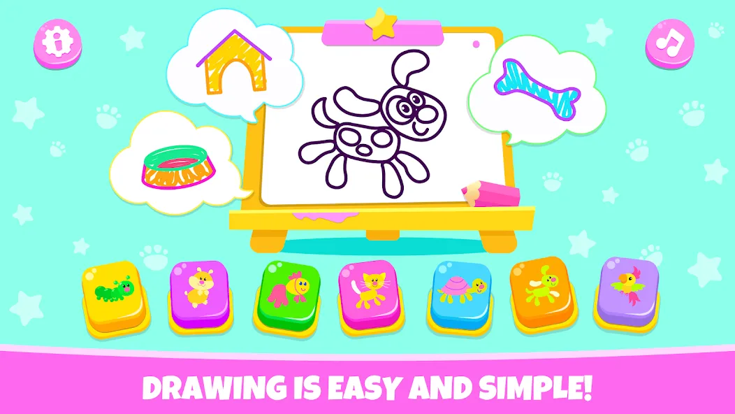 Взлом Drawing for kids! Toddler draw — Все открыто — скриншот 1