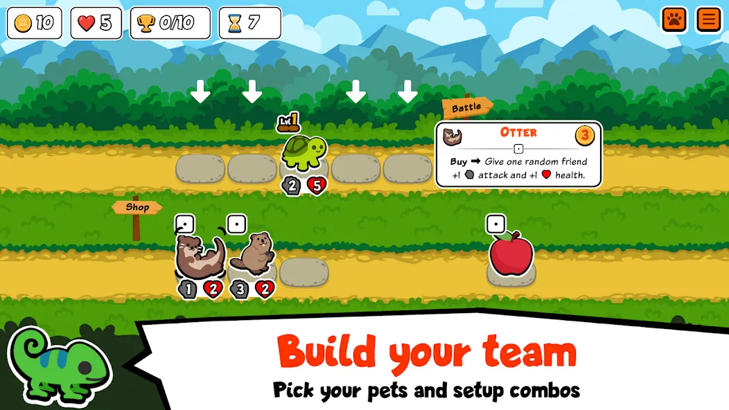 Скачать Super Auto Pets на Android — Много денег и бесконечные трофеи — скриншот 1 Скачать Super Auto Pets на Android — Много денег и бесконечные трофеи — скриншот 1