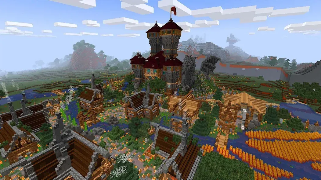 Взлом Mini Block Craft Realm Craft — Много денег и бесконечные ресурсы — скриншот 5