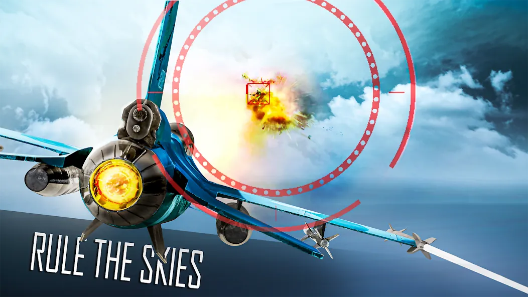 Скачать Jet Fighter: Sky Combat 3D на Андроид — Много денег и разблокированы все самолеты — скриншот 2