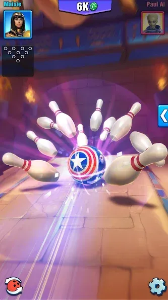Скачать Bowling Crew — 3D bowling game на телефон — Много денег — скриншот 2