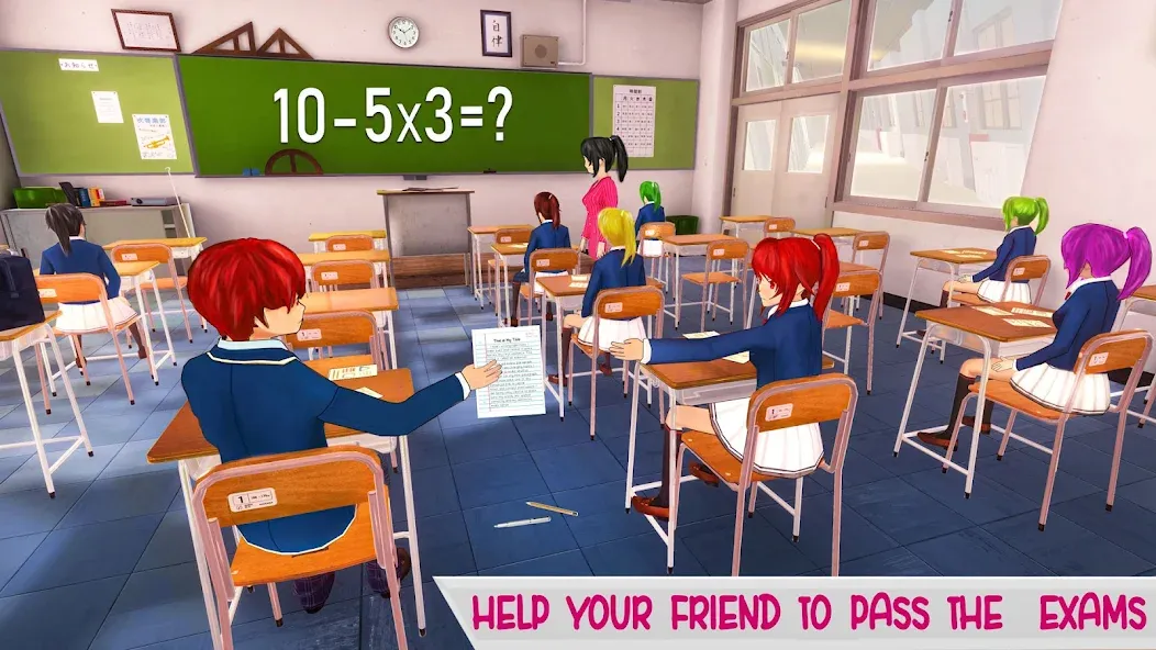 Anime High School Life MOD — Много денег на Андроид — скриншот 2