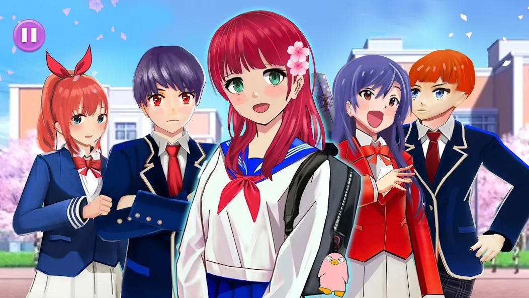 Anime High School Life MOD — Много денег на Андроид — скриншот 4