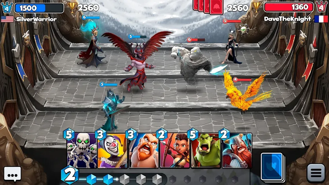 Castle Crush：Epic Battle — Взломанная версия (Много кристаллов) — скриншот 5