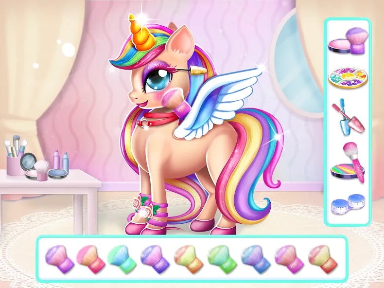 Unicorn Dress up Girls Game Mod APK Все разблокировано — Скачать на Андроид — скриншот 4
