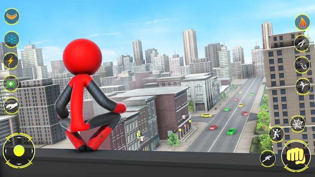 Скачать StickMan Rope Hero Spider Game — Последняя версия (Много денег и без рекламы) — скриншот 5