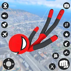 Скачать StickMan Rope Hero Spider Game — Последняя версия (Много денег и без рекламы)
