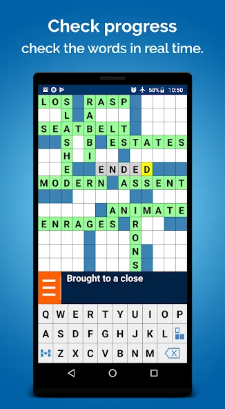 Скачать Crossword Puzzle на Android — Много денег и подсказок — скриншот 2