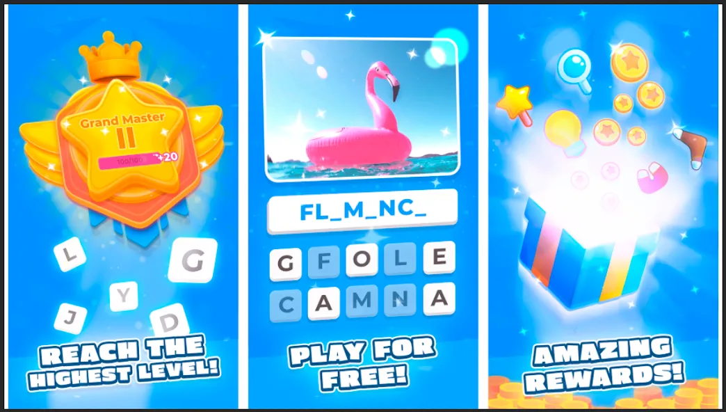 Скачать взломанную Guess the Word. Word Games — Много денег и подсказок — скриншот 5