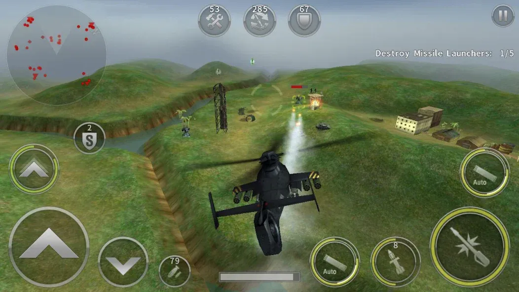 GUNSHIP BATTLE: Helicopter 3D — Мод: Много денег и золота — скриншот 2