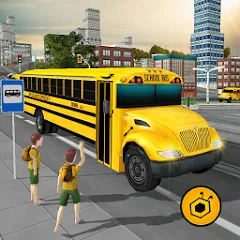 Скачать School Bus Driving Game на телефон — Много денег