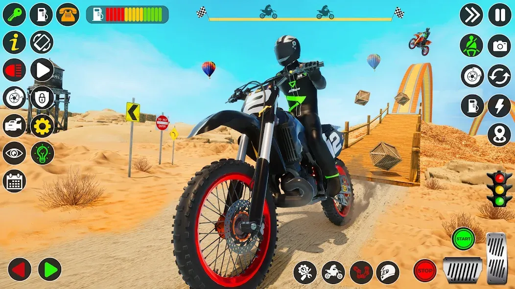 Скачать Bike Stunt Games Stunt Bike 3D на телефон — Много денег — скриншот 1