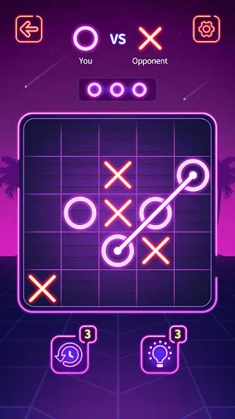 Скачать взлом Tic Tac Toe - Offline XOXO на Андроид — Все темы разблокированы — скриншот 1