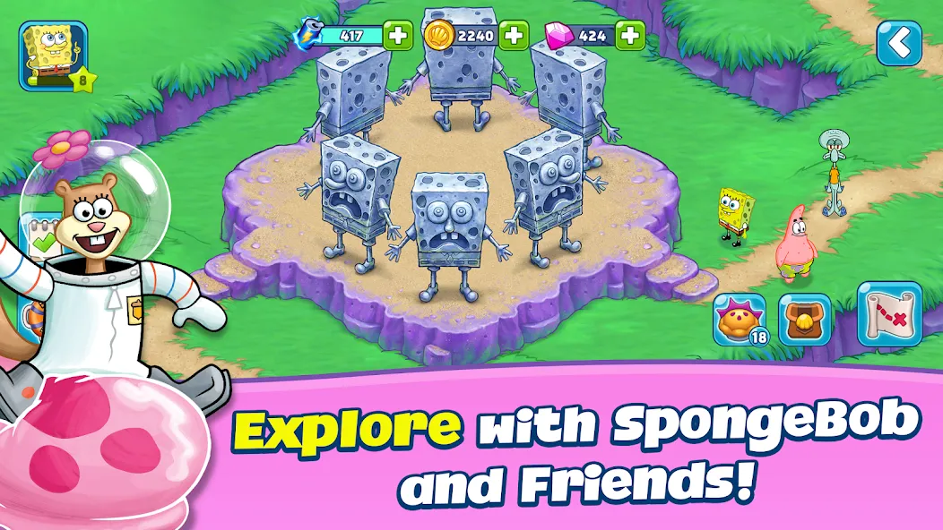 SpongeBob Adventures: In A Jam — Взломанная версия (Много денег и энергии) — скриншот 3 SpongeBob Adventures: In A Jam — Взломанная версия (Много денег и энергии) — скриншот 3