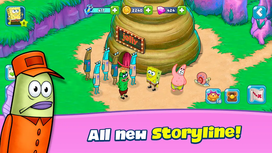 SpongeBob Adventures: In A Jam — Взломанная версия (Много денег и энергии) — скриншот 4 SpongeBob Adventures: In A Jam — Взломанная версия (Много денег и энергии) — скриншот 4