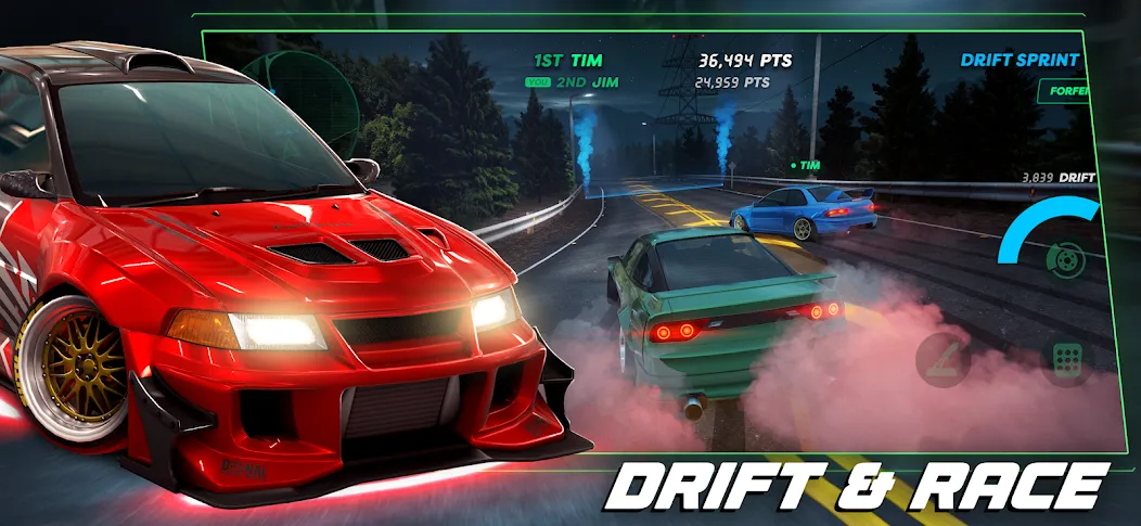 Static Shift Racing (Мод Много денег) — скриншот 1