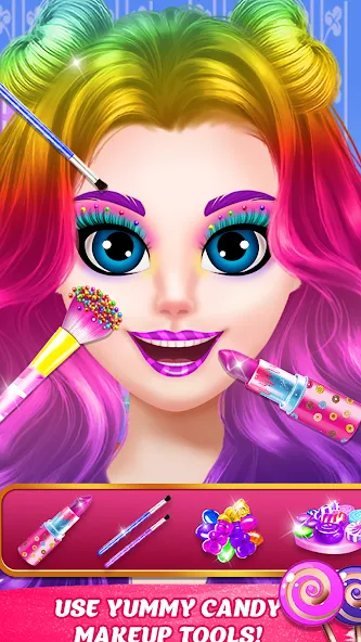 Взломанная DIY Candy Makeup-Beauty Salon на Андроид — Много денег и всё разблокировано — скриншот 2 Взломанная DIY Candy Makeup-Beauty Salon на Андроид — Много денег и всё разблокировано — скриншот 2