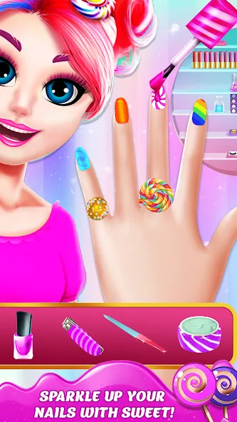 Взломанная DIY Candy Makeup-Beauty Salon на Андроид — Много денег и всё разблокировано — скриншот 3 Взломанная DIY Candy Makeup-Beauty Salon на Андроид — Много денег и всё разблокировано — скриншот 3