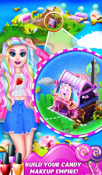 Взломанная DIY Candy Makeup-Beauty Salon на Андроид — Много денег и всё разблокировано — скриншот 4 Взломанная DIY Candy Makeup-Beauty Salon на Андроид — Много денег и всё разблокировано — скриншот 4
