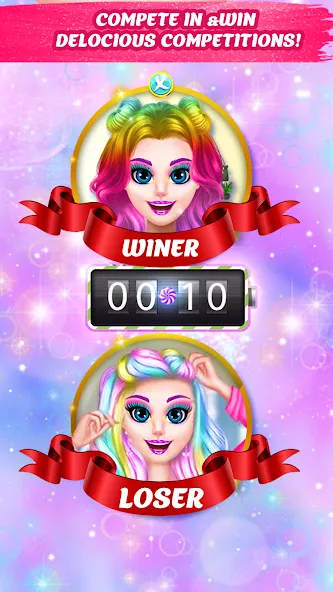 Взломанная DIY Candy Makeup-Beauty Salon на Андроид — Много денег и всё разблокировано — скриншот 5