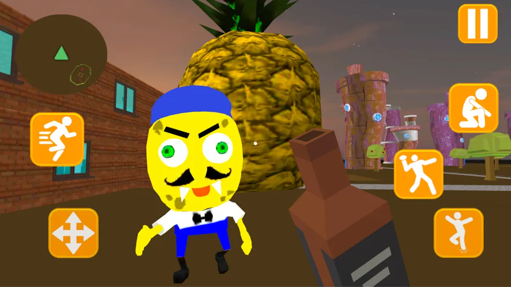 Скачать Neighbor Sponge. Scary Secret на телефон — Много денег — скриншот 1