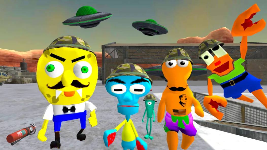 Скачать Sponge Area 51. Neighbor Alien — Много денег — скриншот 1
