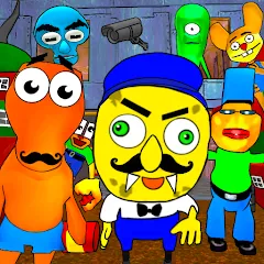 Взломанная Sponge Neighbor Escape 3D на Андроид — Много денег