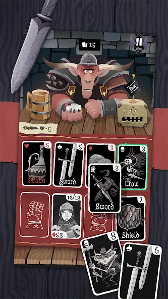 Скачать Card Crawl на телефон — Много золота и карт — скриншот 1