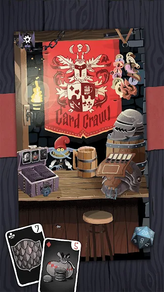 Скачать Card Crawl на телефон — Много золота и карт — скриншот 2
