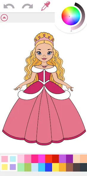 Скачать Princess Coloring Book Game на Андроид — Все разблокировано — скриншот 1