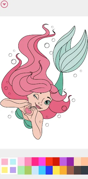 Скачать Princess Coloring Book Game на Андроид — Все разблокировано — скриншот 2