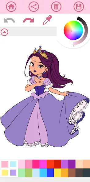 Скачать Princess Coloring Book Game на Андроид — Все разблокировано — скриншот 3