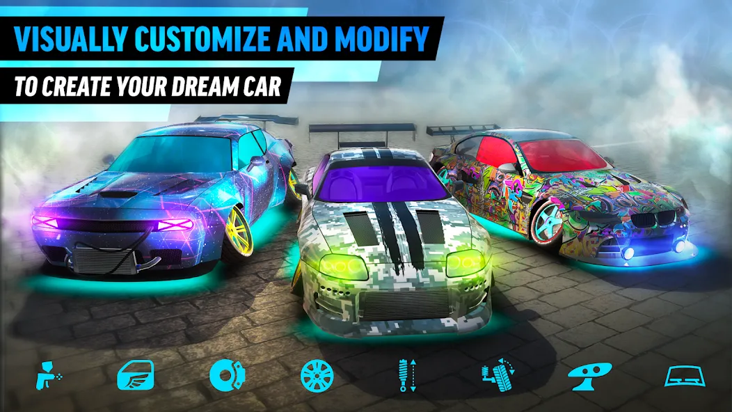 Взломанная Drift Max World - Racing Game на Андроид — Много денег и всё открыто — скриншот 4