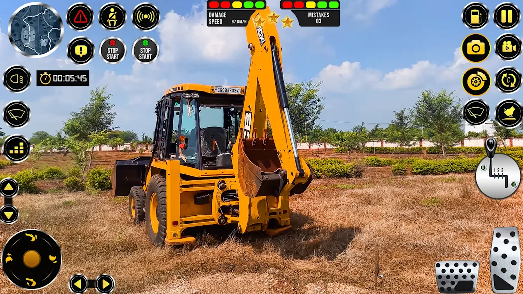Взломанная JCB Excavator Construction 3D на Андроид — Много денег — скриншот 1