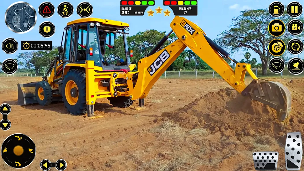 Взломанная JCB Excavator Construction 3D на Андроид — Много денег — скриншот 2