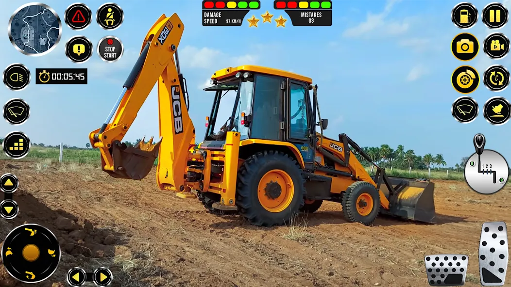 Взломанная JCB Excavator Construction 3D на Андроид — Много денег — скриншот 3