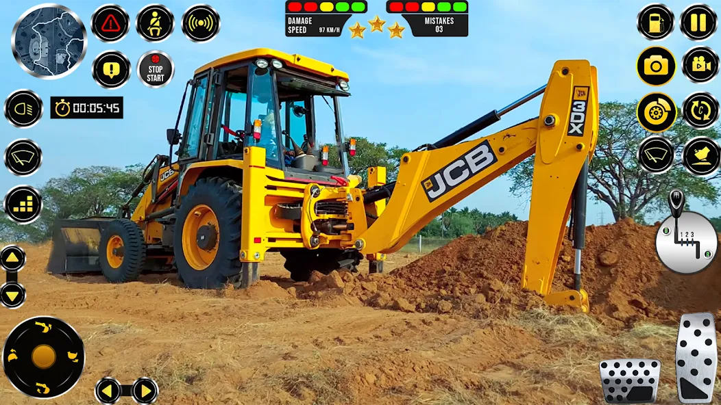 Взломанная JCB Excavator Construction 3D на Андроид — Много денег — скриншот 5